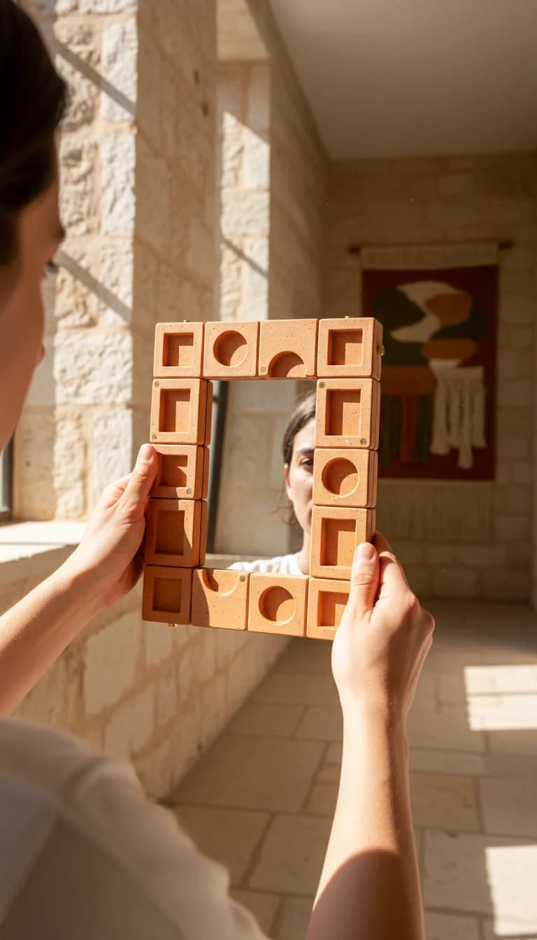 Customizable Terracotta Frame in use