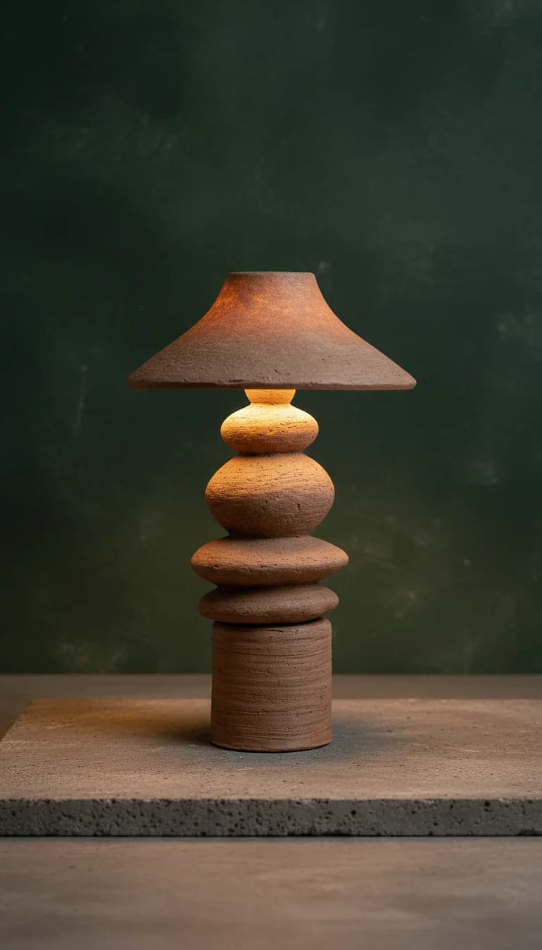 Handcrafted Ceramic Table Lamp in a new setting