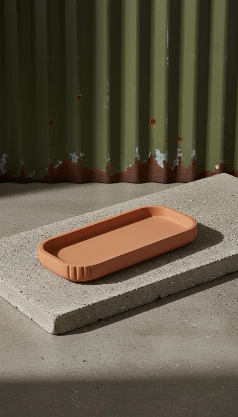 Terracotta Accent Display Tray in a new setting