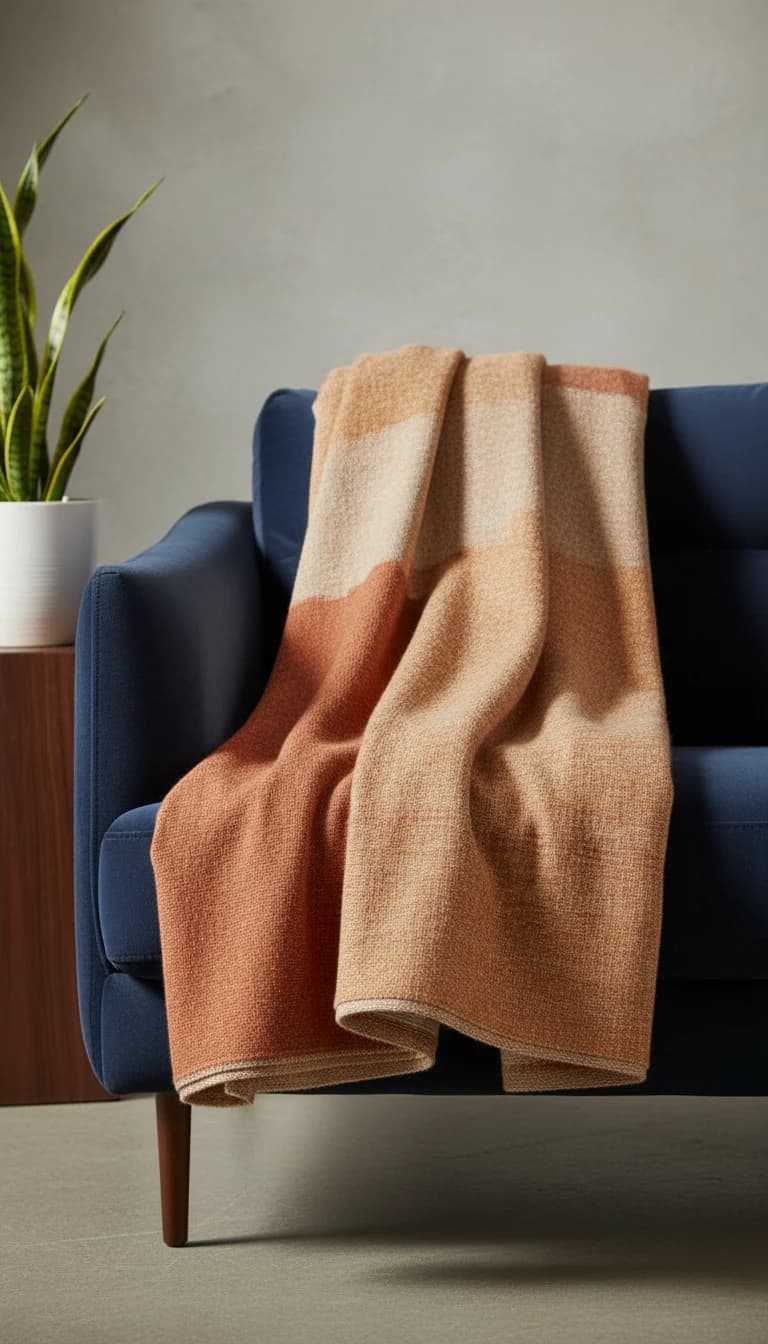 Bamboo Fiber Throw Blanket in a new setting