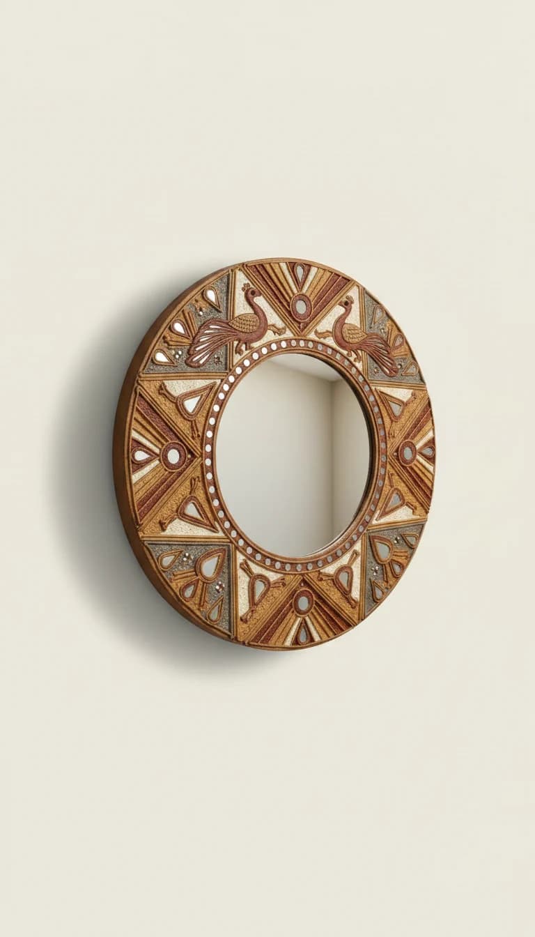 Alternate angle view of Lippan Art Wall Mirror