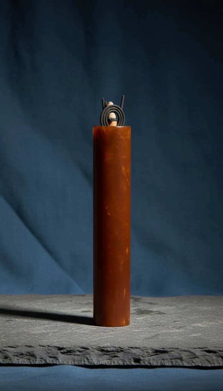 Tibetan Amber incense tube in a new setting